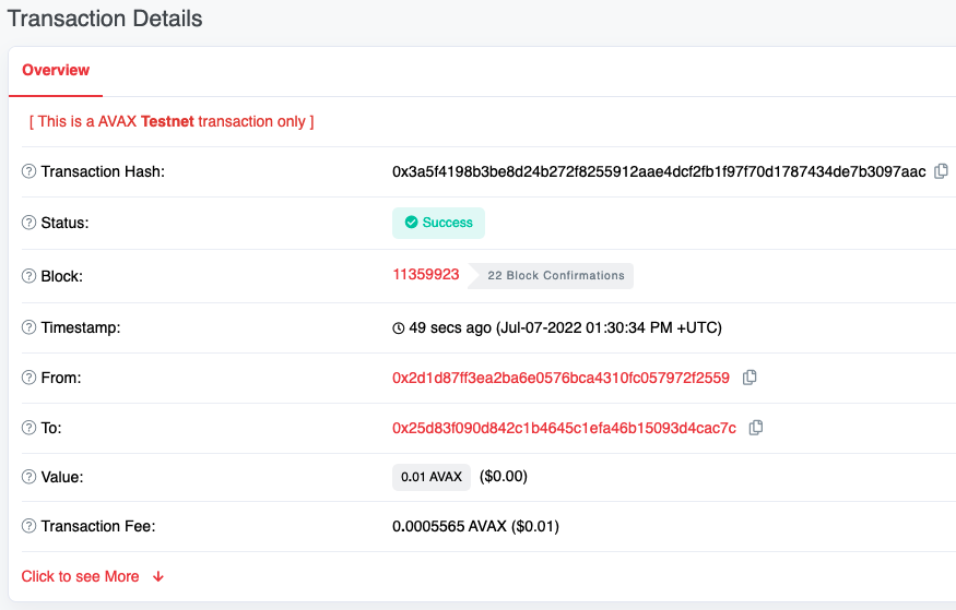 Transaction details